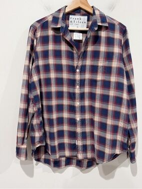 FRANK & EILEEN Eileen Plaid Relaxed Button-Up Shirt Size Small Classic Preppy